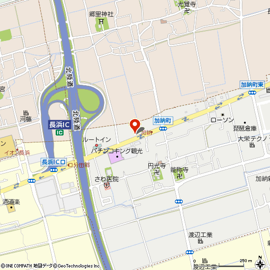 タイヤショップ長浜　トラックセンター加納店付近の地図